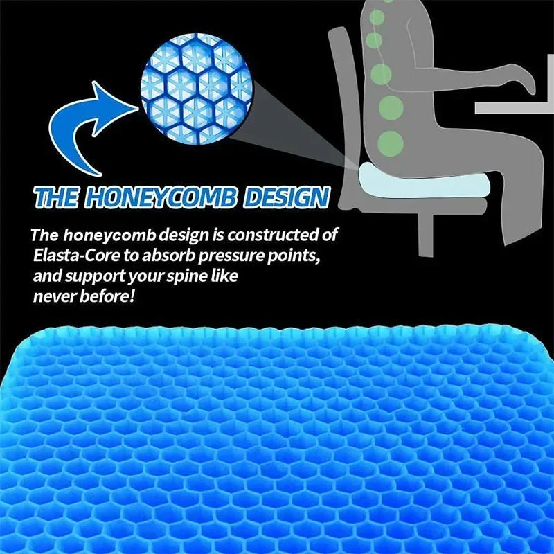 Gel Seat Cushion - Double Thick Egg Gel for Pressure Relief