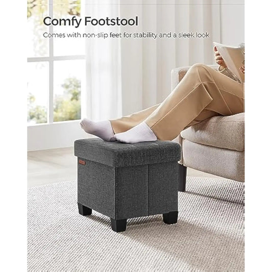 Storage Ottoman with Legs - Chic Design, 660 lb Capacity