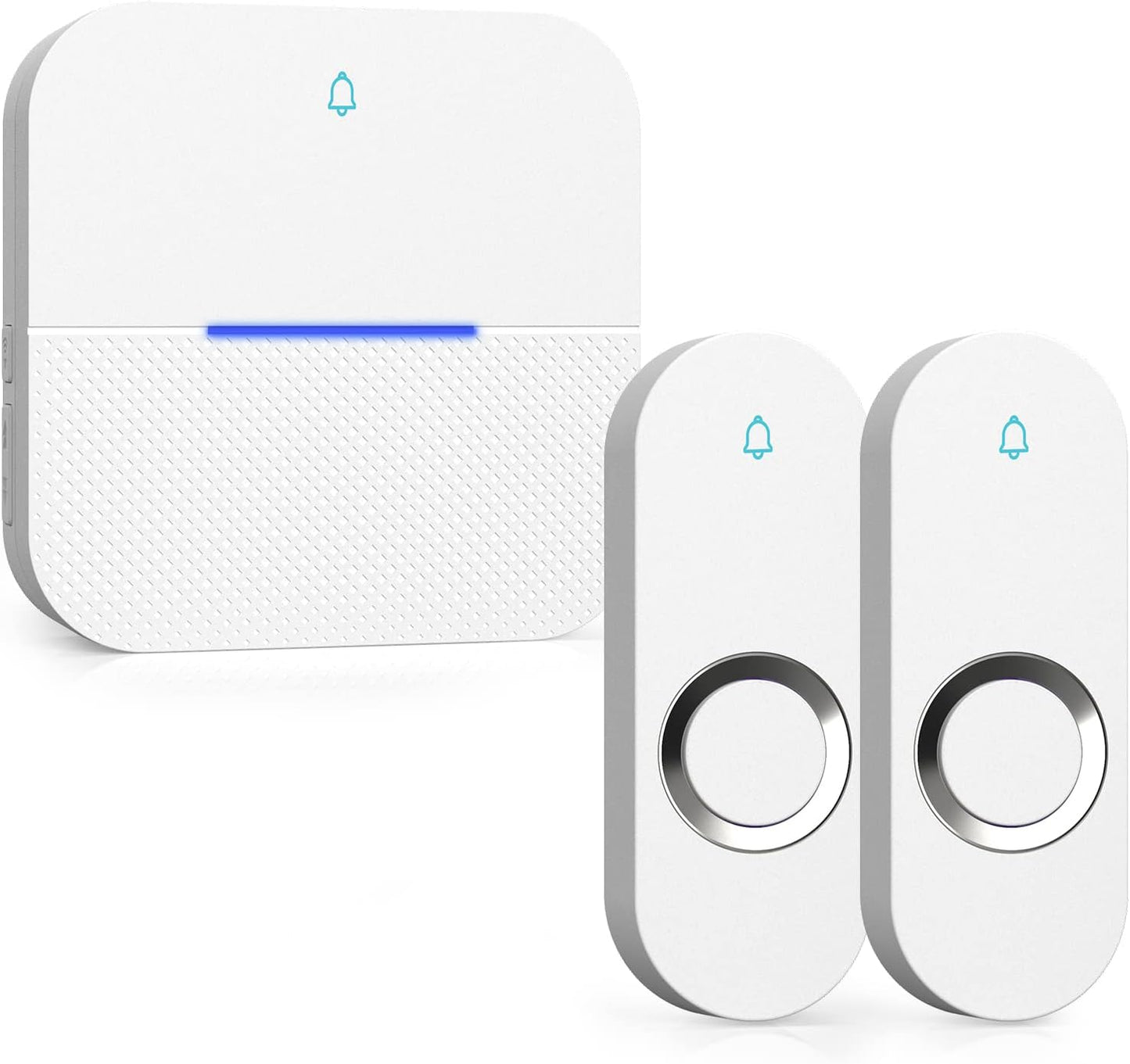 Waterproof Wireless Doorbell - 1000ft Range, 58 Chimes, LED
