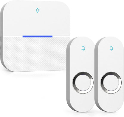 Waterproof Wireless Doorbell - 1000ft Range, 58 Chimes, LED