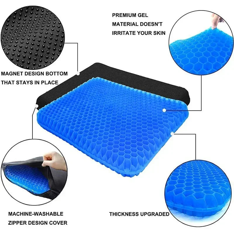 Gel Seat Cushion - Double Thick Egg Gel for Pressure Relief