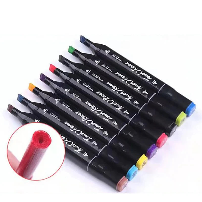 Double Headed Oily Markers 24-80 Colors for Manga & Graffiti