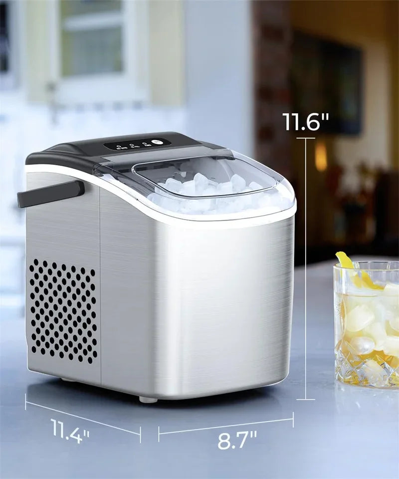 Electric Ice Maker: Compact Bullet Cubes for Home & Office