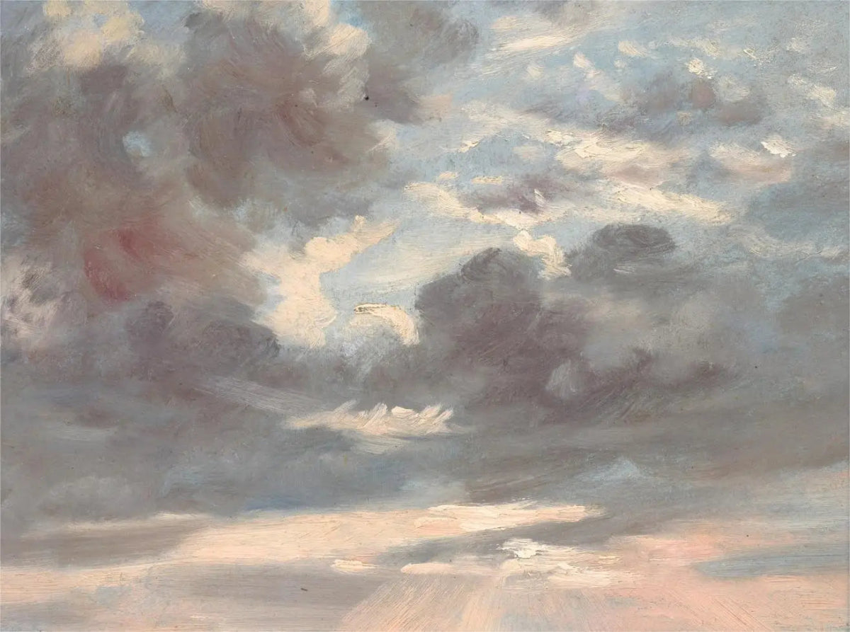 antique-sky-landscape-prints:-vintage-cloud-wall-art