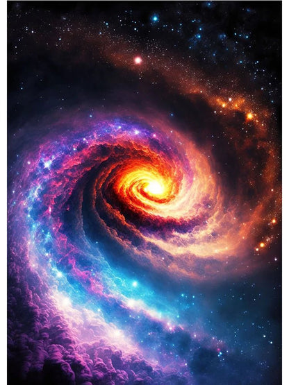 Colorful Space Astronaut Moon Poster Canvas Wall Art